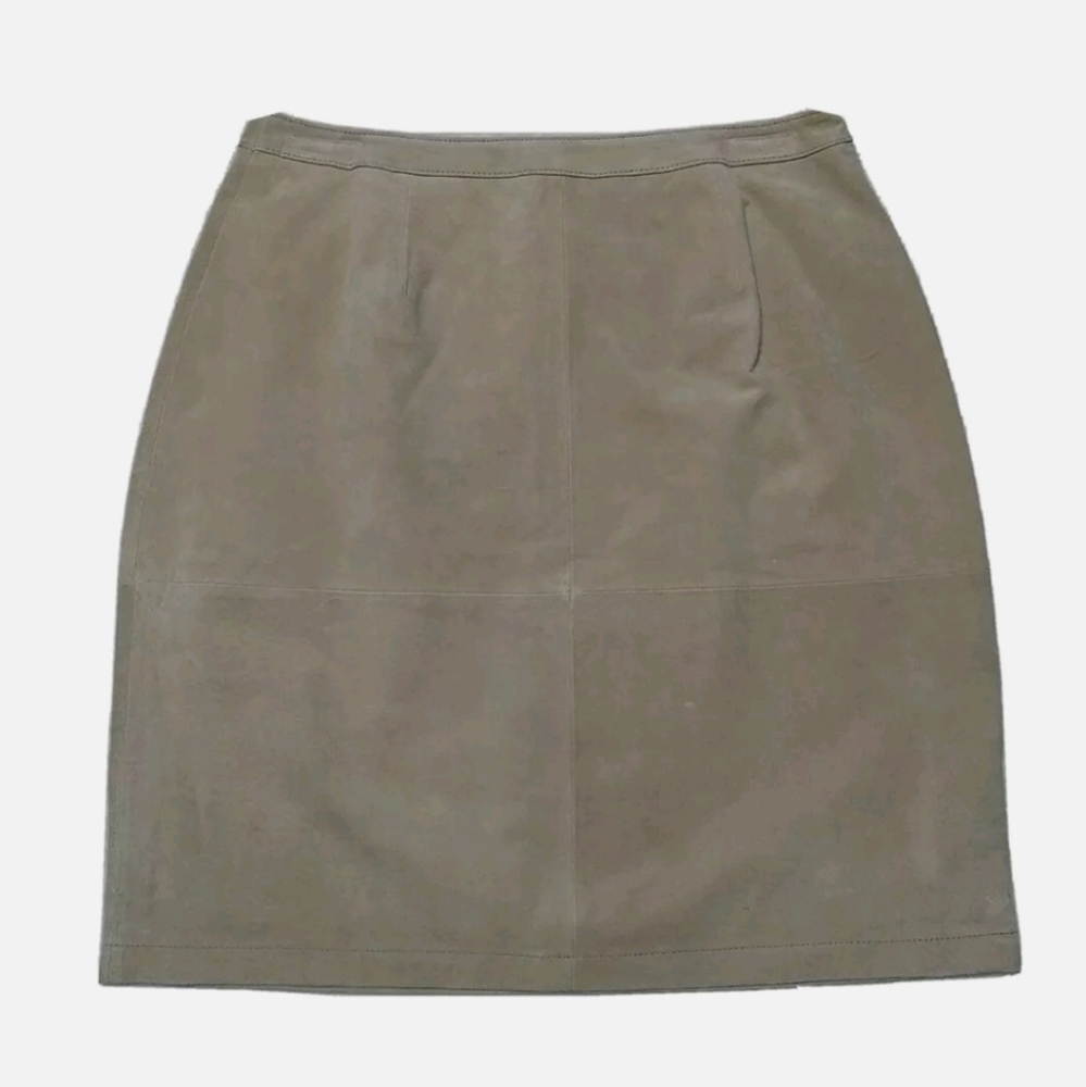 Wilsons Leather Taupe Pencil Skirt